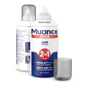Sinus Saline Nasal Spray 2in1 Nazzle packshot front and back view