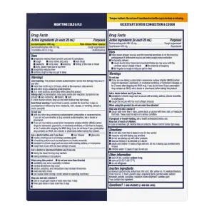 Mucinex Fast-Max Kickstart Severe Congestion & Cough & Mucinex Nighttime Cold & Flu - 2x6 fl oz