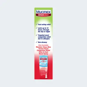 Sinus-Max® Severe Nasal Congestion Relief Sinus & Allergy Fast acting relief packshot leftside