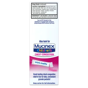 Children's Stuffy Nose & Chest Congestion Liquid, Very Berry Flavor - Drug facts