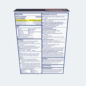 Nightshift® Sinus Caplets - Drug facts