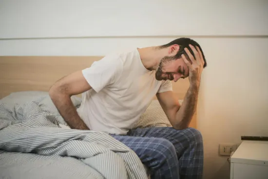 A man suffering from illness