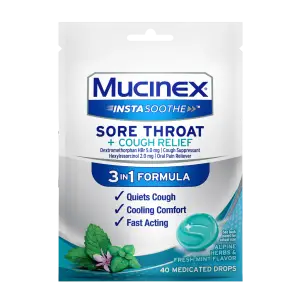 InstaSoothe™ Sore Throat Cough Relief - fresh mint flavor