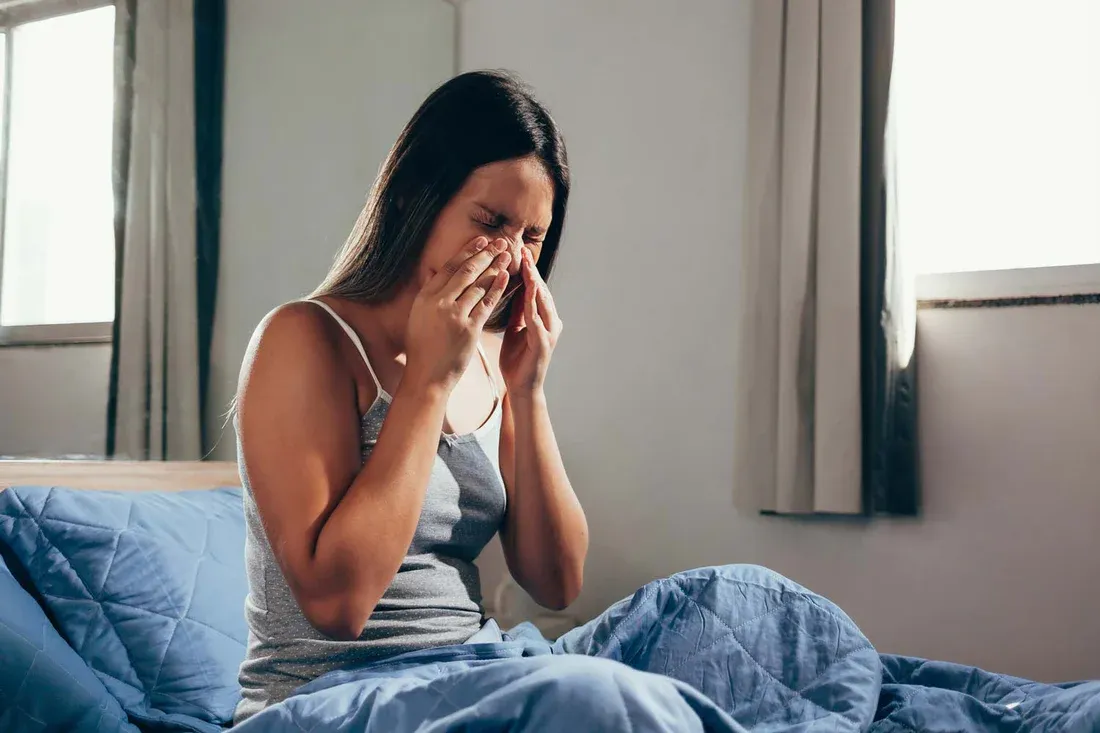 A Women suffering from worse Sinus Infection