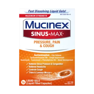 Maximum Strength Sinus-Max® Pressure, Pain & Cough Liquid Gels