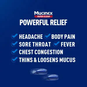 Mucinex Rapid+Clear Pain, Headache & Mucus Congestion liquid gels + Mucinex® Sinus-Max® Clear & Cool Nasal Spray 16ct + 0.75oz