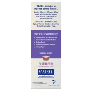Children's FreeFrom Multi-Symptom Cold & Flu Nighttime Liquid, Elderberry & Cherry Natural Flavor - packshot view