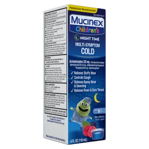 Children's Night Time Multi-Symptom Cold Liquid, Very Berry Flavor - packshot righside