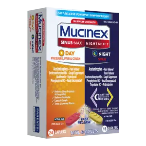 Mucinex® Sinus-Max® Day Pressure, Pain & Cough & Nightshift® Night Sinus Caplets