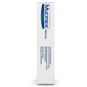 Mucinex® Cold & Flu Fast-Release Liquid Gels packshot sideview