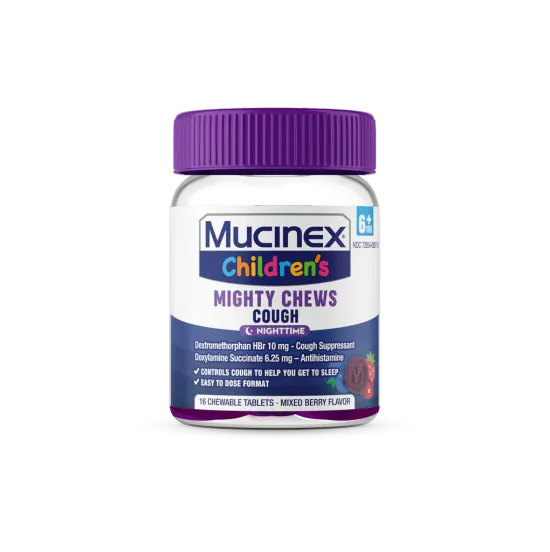 Children's Mighty Chews Nighttime Chewable Tablets, Mixed Berry Flavor