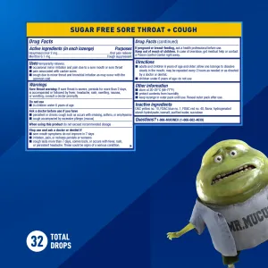 lnstaSoothe Sore Throat + Cough Sugar Free -  Honey & Lemon - sugarfree