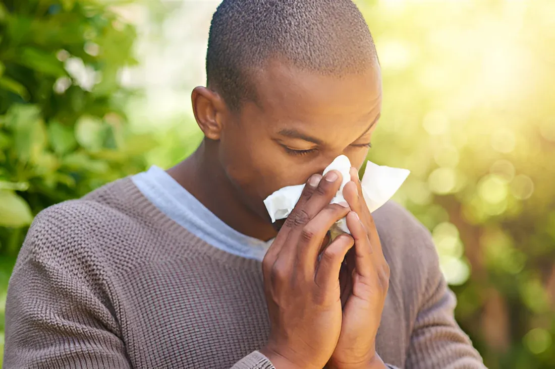 A Man with Sinusitis Symptoms