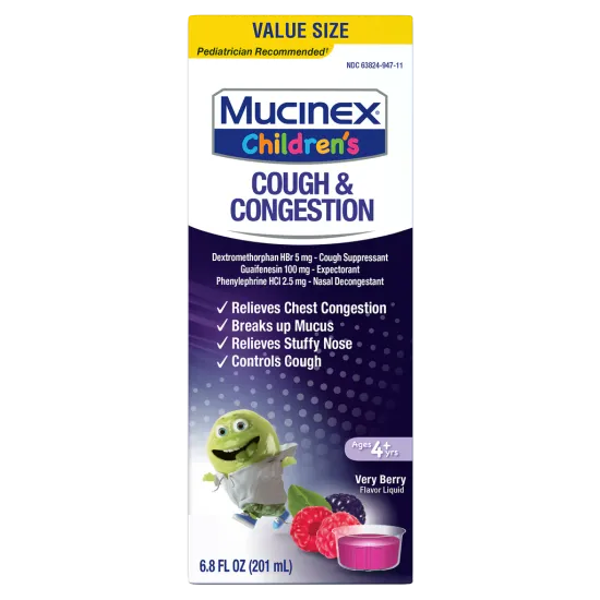 Children's Cough & Congestion Liquid, Very Berry Flavor