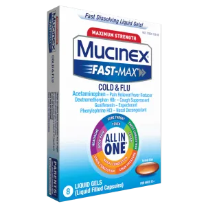 Maximum Strength Fast-Max® Cold & Flu (All-in-One) Liquid Gels packshot leftside